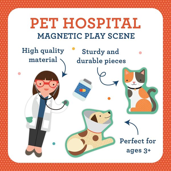 Petit Collage Mag Play Scene Veterinary Hospital Magnetspiel für Kinder
