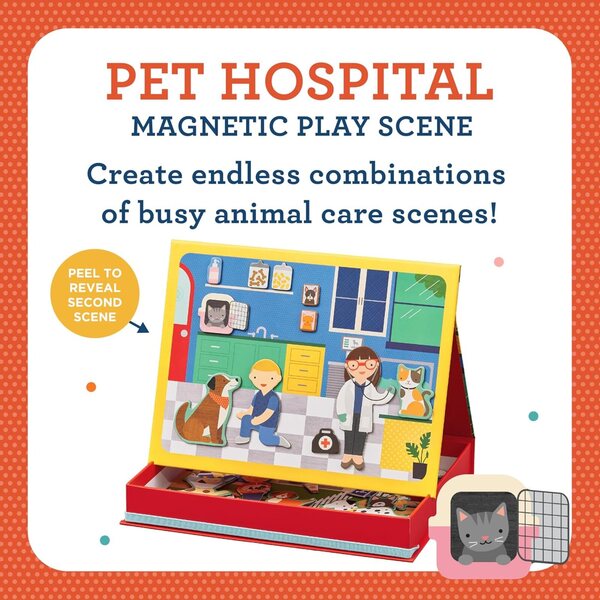 Petit Collage Mag Play Scene Veterinary Hospital Magnetspiel für Kinder