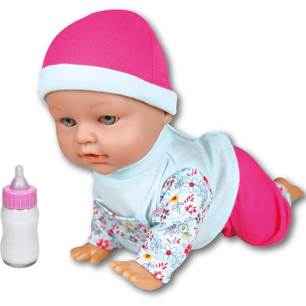 Krabbelmädchen-Puppe Lissi 30 cm mit interaktiver Bewegung und Zubehör