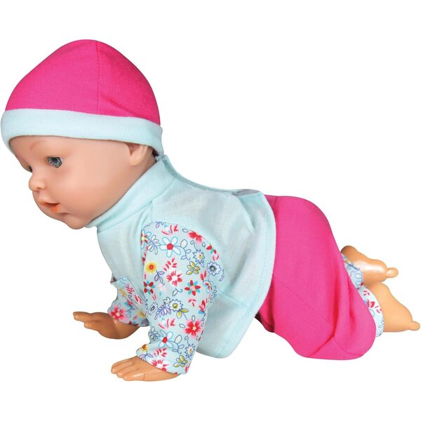 Krabbelmädchen-Puppe Lissi 30 cm mit interaktiver Bewegung und Zubehör