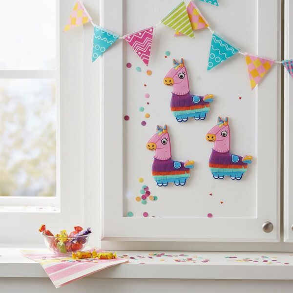 Kreatives farbiges magnetisches Piñata-Set, 12-teilig, mit selbstklebendem Schaumstoff