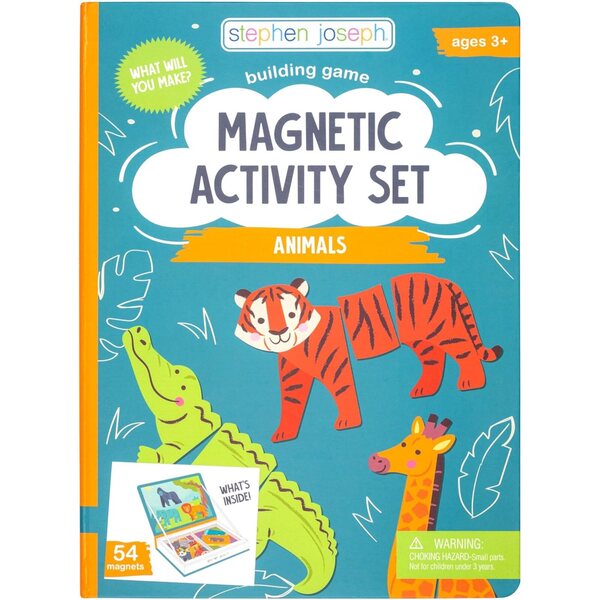 Stephen Joseph Magnetisches Aktivitätsset für Kinder, 50 Magnete und 10 Doppelkarten, Spaß ohne Bildschirm