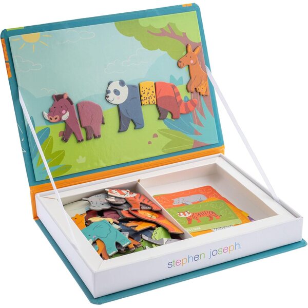 Stephen Joseph Magnetisches Aktivitätsset für Kinder, 50 Magnete und 10 Doppelkarten, Spaß ohne Bildschirm