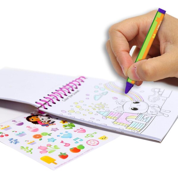 Gabby's Dollhouse 5-i-1 kreativt kit för barn med färger, stämplar och klistermärken