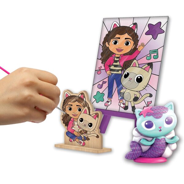 Gabby's Dollhouse 5-i-1 kreativt kit för barn med färger, stämplar och klistermärken