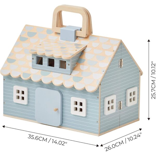 Olivia's Little World houten poppenhuis met 12 accessoires en 4 beeldjes