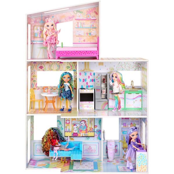 Maison de jouets Rainbow High Color & Play avec meubles et marqueurs lavables 4+
