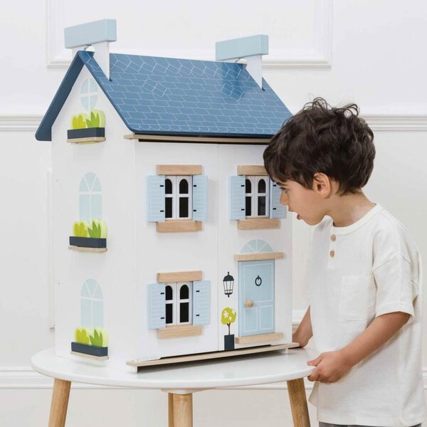 Le Toy Van Holz-Puppenhaus Sky mit Dachboden für Kinder ab 3 Jahren