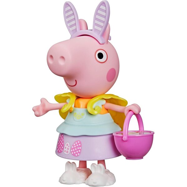 Peppa Pig Puppe 15 cm mit 6 Frühlings- und Osteraccessoires für Kinder ab 3 Jahren