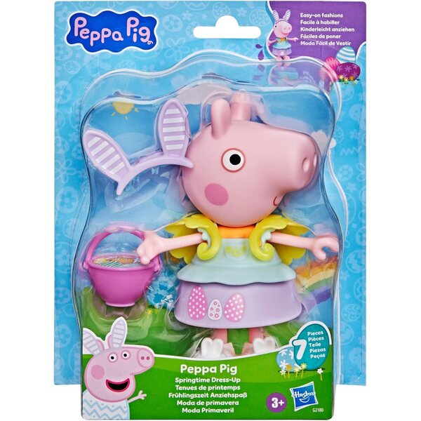 Peppa Pig Puppe 15 cm mit 6 Frühlings- und Osteraccessoires für Kinder ab 3 Jahren