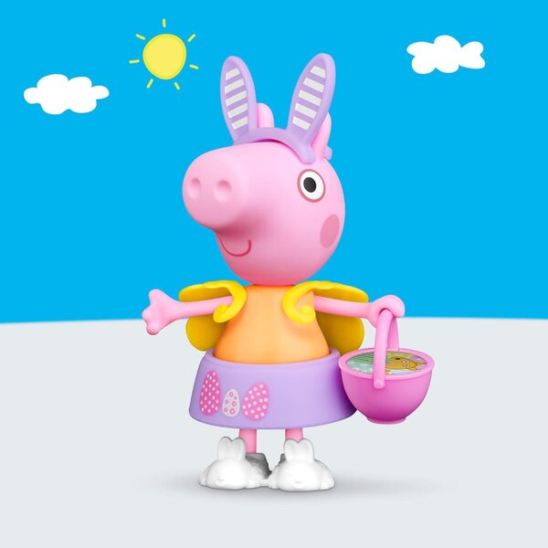 Peppa Pig Puppe 15 cm mit 6 Frühlings- und Osteraccessoires für Kinder ab 3 Jahren
