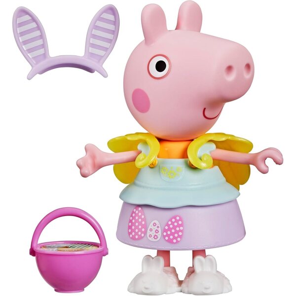 Peppa Pig Puppe 15 cm mit 6 Frühlings- und Osteraccessoires für Kinder ab 3 Jahren