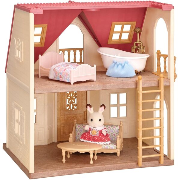 Calico Critters Red Roof Cozy Cottage Miniatur-Spielzeughaus für Kinder ab 3 Jahren