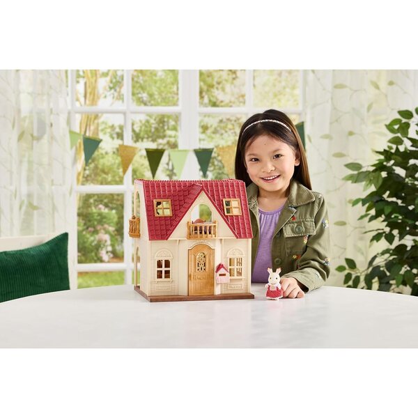 Calico Critters Red Roof Cozy Cottage Miniatur-Spielzeughaus für Kinder ab 3 Jahren