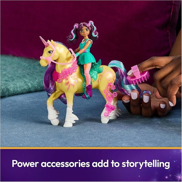 Unicorn Academy Ava & Leaf : Ensemble poupée et licorne avec accessoires magiques pour les enfants de 4 ans et plus