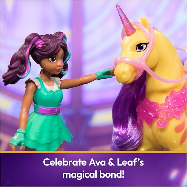 Unicorn Academy Ava & Leaf : Ensemble poupée et licorne avec accessoires magiques pour les enfants de 4 ans et plus