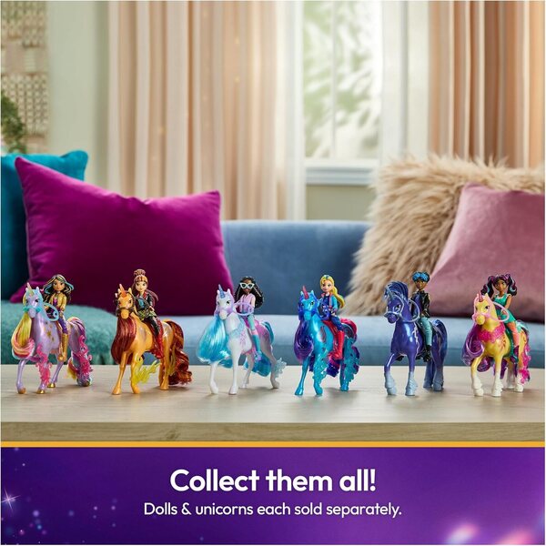 Unicorn Academy Ava & Leaf : Ensemble poupée et licorne avec accessoires magiques pour les enfants de 4 ans et plus