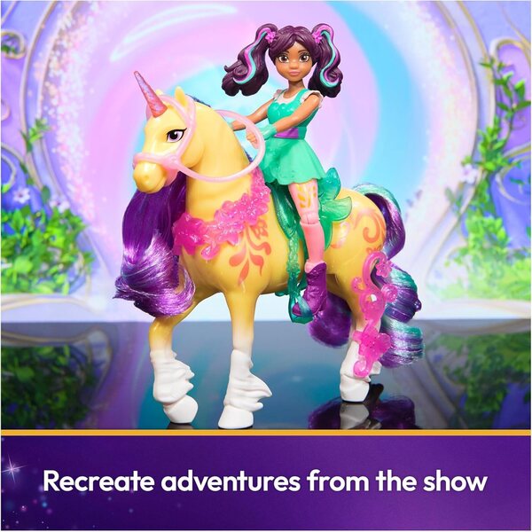 Unicorn Academy Ava & Leaf : Ensemble poupée et licorne avec accessoires magiques pour les enfants de 4 ans et plus