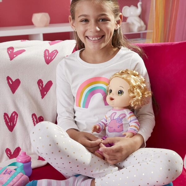 Baby Alive Bunny Sleepover Baby – 12-Zoll-Puppe mit Zubehör zum Thema Schlaf