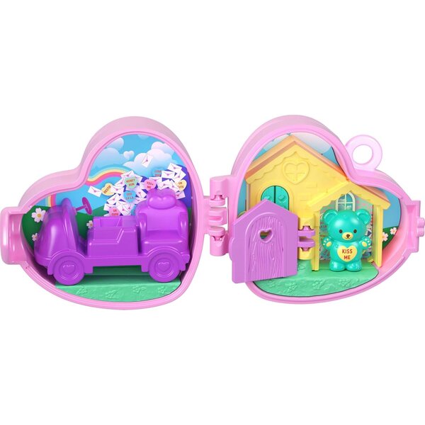 Polly Pocket x Sweethearts: Sada mikro panenek se 7 tematickými doplňky a klíčenkou