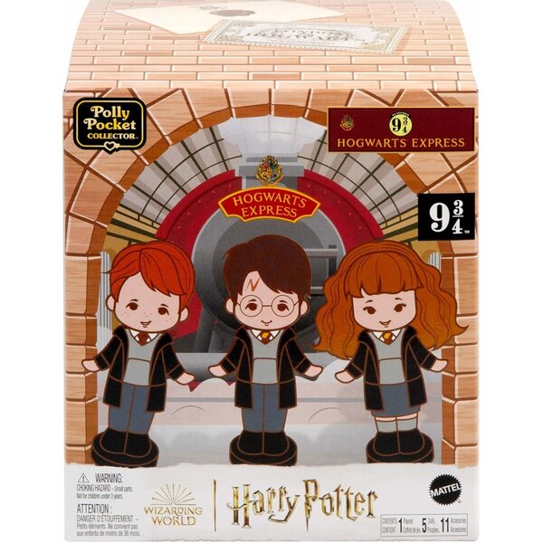 Polly Pocket Harry Potter Collection Set mit 5 Minipuppen und 11 Zubehörteilen