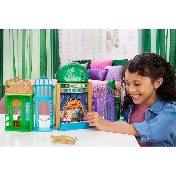 Mattel Universal Pictures’ Wicked Emerald City Playset with Glinda & Elphaba Small Dolls, 5 Play Spaces & 15 Accessories, Inspired by The Movie