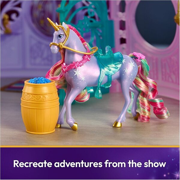 Vienradža akadēmijas rotaļu komplekts Starglow strūklaka un stallis ar Wildstar, gaismas un skaņas, 24 aksesuāri