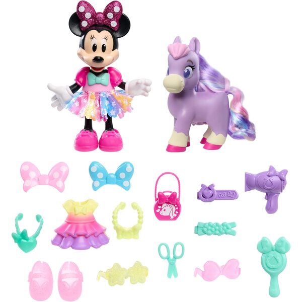 Disney Junior Minnie Mouse Ponysæt med 21 tilbehør til børn fra 3+ år