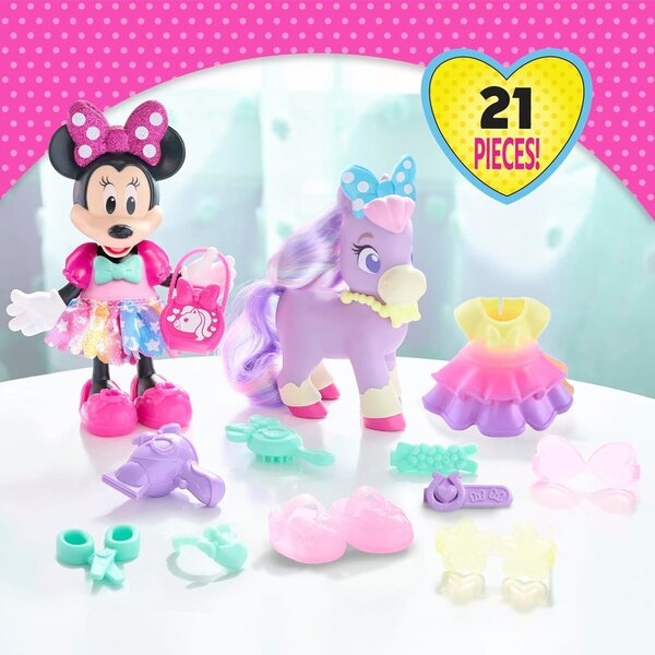 Disney Junior Minnie Mouse Ponyset met 21 accessoires voor kinderen vanaf 3+ jaar