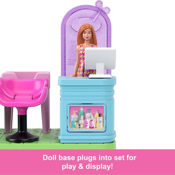 Mini-BarbieLand-Friseurspielzeug mit 1,5-Zoll-Puppe und Zubehör