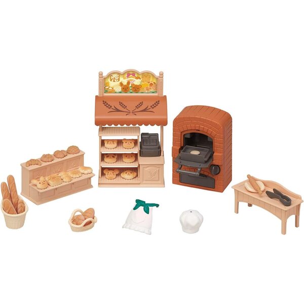 Calico Critters Bakery Shop Starter-Set mit 53 Teilen für Koch- und Verkaufsspiel