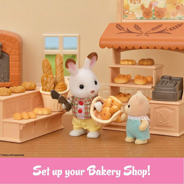 Calico Critters Bakery Shop Starter-Set mit 53 Teilen für Koch- und Verkaufsspiel