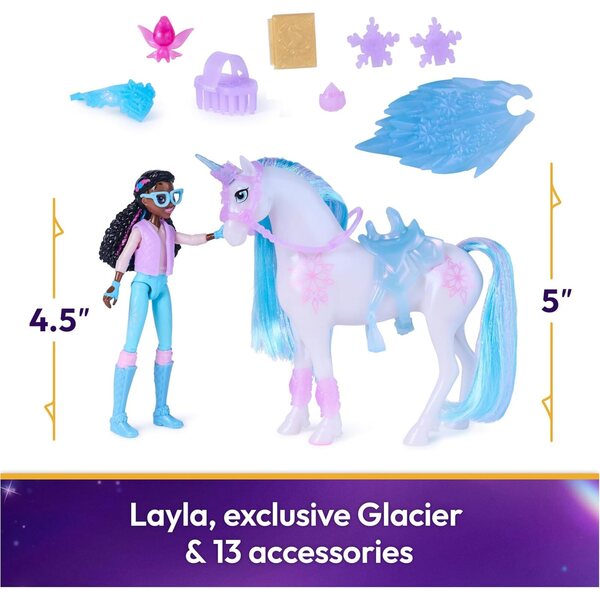 Unicorn Academy : Layla et Glacier avec 13 accessoires pour des aventures magiques à partir de 4 ans