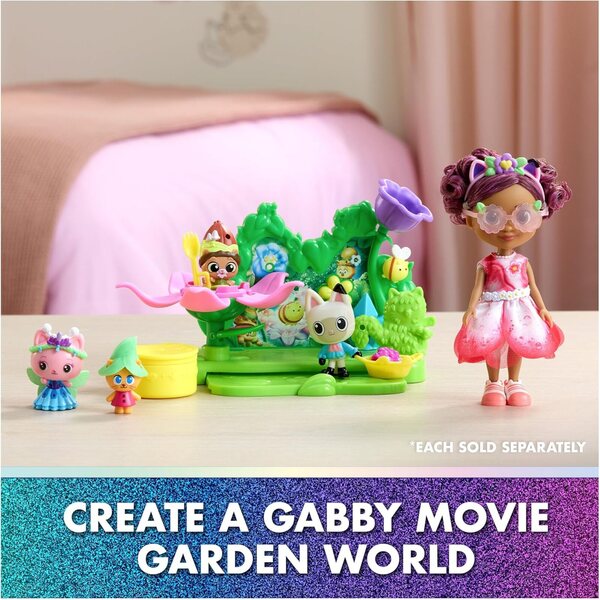 Gabby's Dollhouse: The Movie - Set Gioco Gabby's Garden Friends con 6-Inch Gabby e Amici Gatti