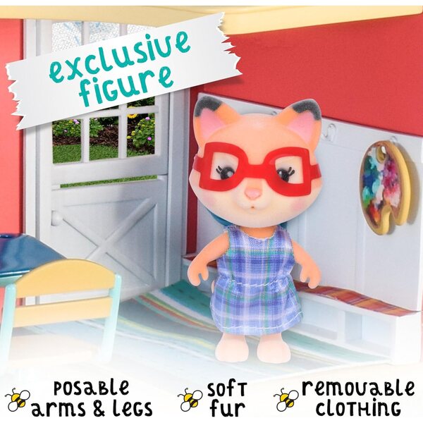 Honey Bee Acres Sunshine Meadow School Komplettset mit 21 Teilen und beflockter Miniatur