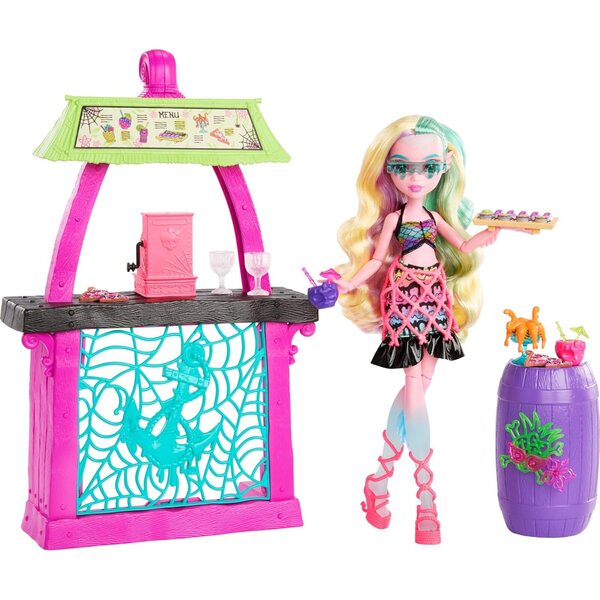 Monster High Lagoona Blue avec ensemble de collations à changement de couleur et accessoires alimentaires