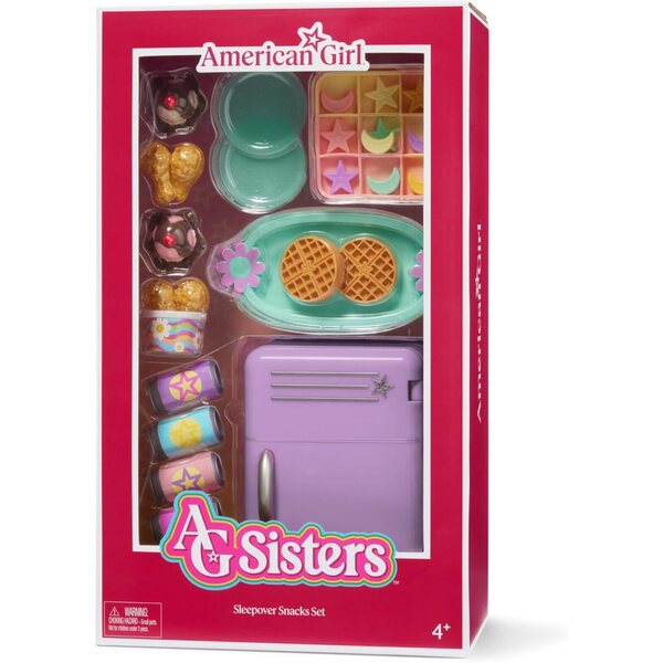 American Girl, AG Sisters Sleepover Snacks Set, Doll Playset, for 14.5-inch Dolls, 17 pcs, for Ages 4+