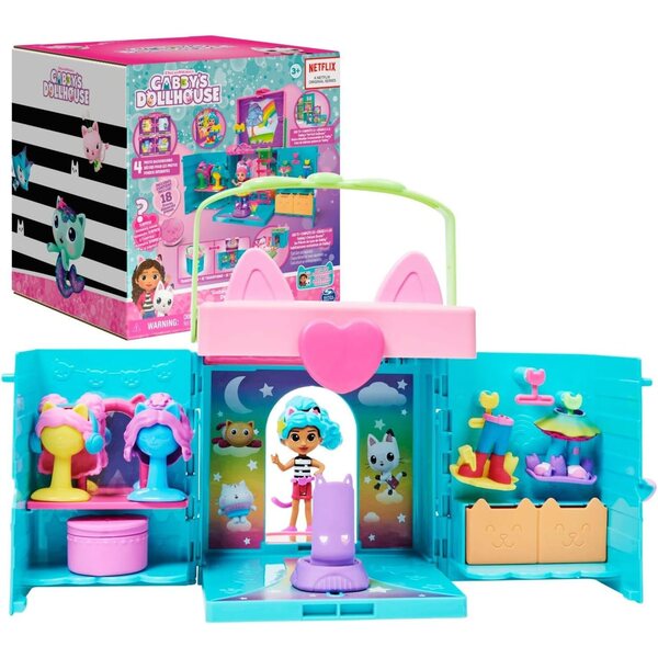 Gabby's Dollhouse Dress-Up Closet : ensemble de jeu portable avec poupée et accessoires pour les enfants âgés de 3 ans et plus