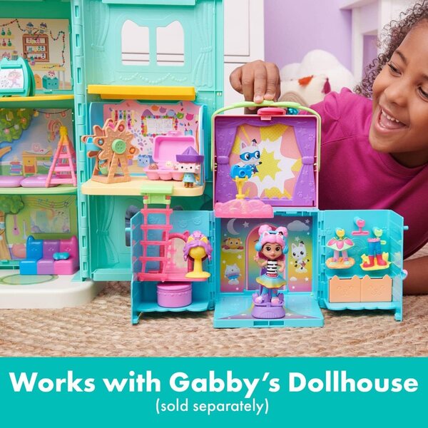 Gabby's Dollhouse Dress-Up Closet: Přenosná herní sada s panenkou a doplňky pro děti ve věku 3+