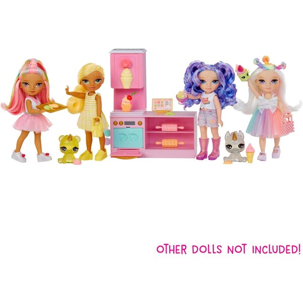 Rainbow High Littles Dessert Shop-speelset met Kandy-pop van 15,5 cm en dessertset
