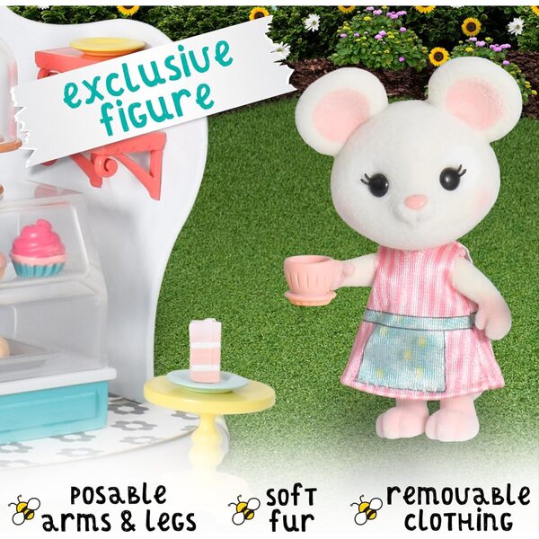 Honey Bee Acres Sweet Shop Set mit Minipuppe, 35 Teile für Kinder ab 3 Jahren