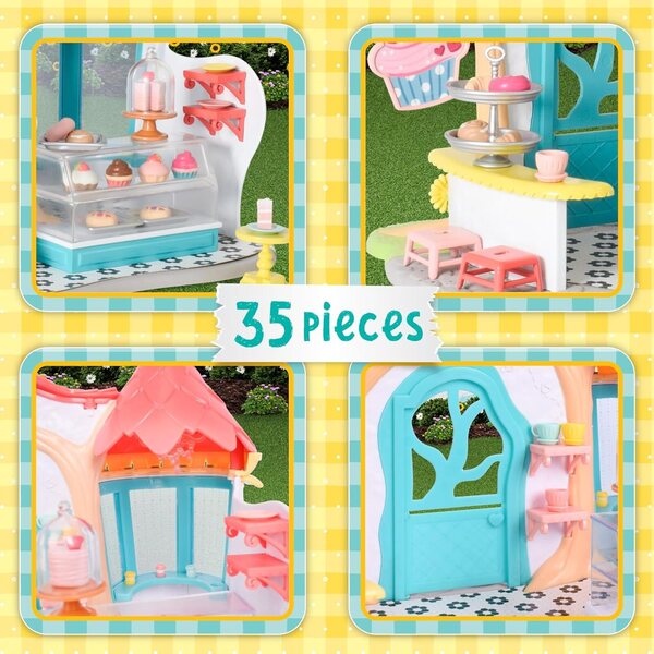 Honey Bee Acres Sweet Shop Set mit Minipuppe, 35 Teile für Kinder ab 3 Jahren