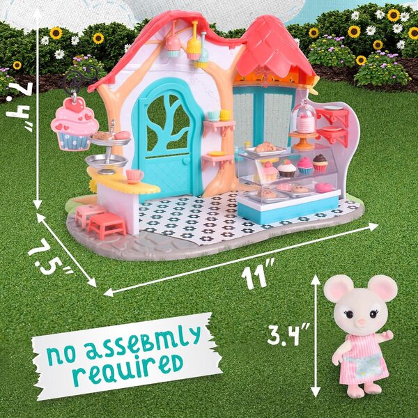 Honey Bee Acres Sweet Shop Set mit Minipuppe, 35 Teile für Kinder ab 3 Jahren