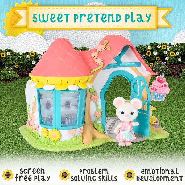 Honey Bee Acres Sweet Shop Set mit Minipuppe, 35 Teile für Kinder ab 3 Jahren