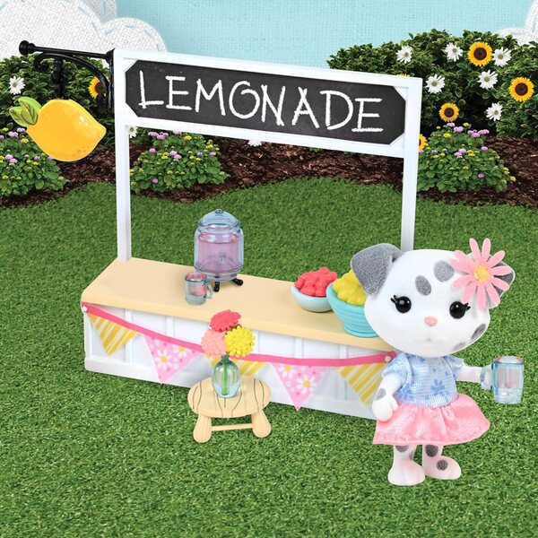 Honey Bee Acres complete set limonadekraam met gevlokte Mia-figuur 9-delig