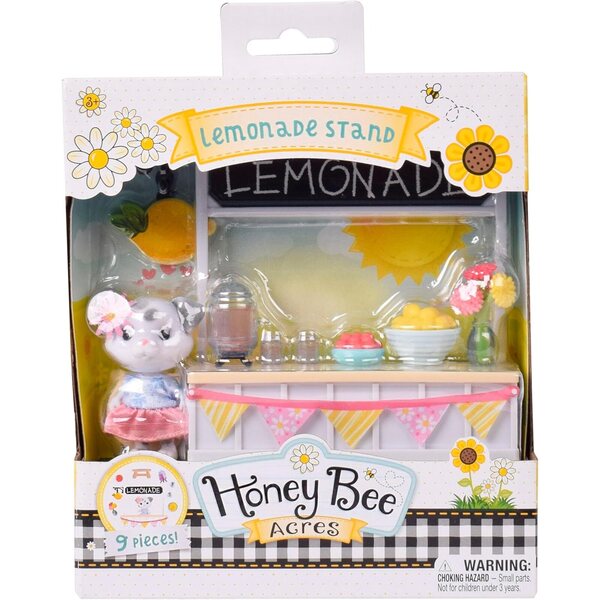 Honey Bee Acres complete set limonadekraam met gevlokte Mia-figuur 9-delig