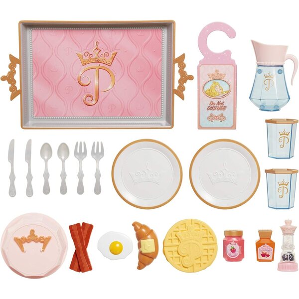 Herní sada Disney Princess Room Service s 20+ díly, princezna snídaně pro dívky 3+