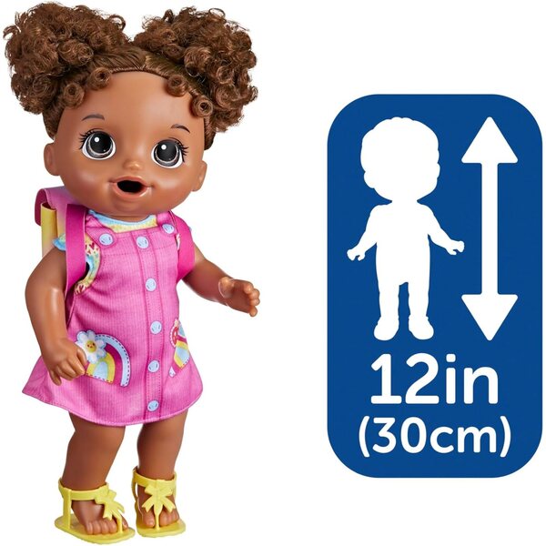 Baby Alive Time for School 12-Zoll-Puppe mit Schulzubehör für Kinder ab 3 Jahren