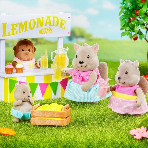 Li'l Woodzeez Support à limonade avec lapin et accessoires, jeu créatif 3+