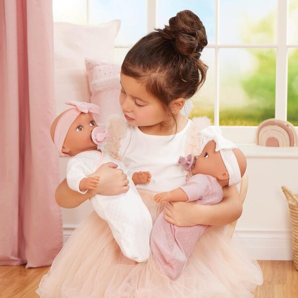 LullaBaby – 14-Inch Baby Doll Clothing Set – Blanket Sleepers – Pacifier Accessories – Pretend Play 2+ Years– Baby Doll Sleep Sacks Outfit